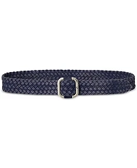 Lauren Ralph Slide-Buckle Woven Denim Belt