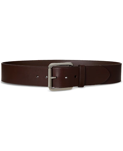 Lauren Ralph Vachetta Leather Wide Belt