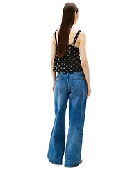 Tommy Jeans Women's Floral-Print Sweetheart Tank Top