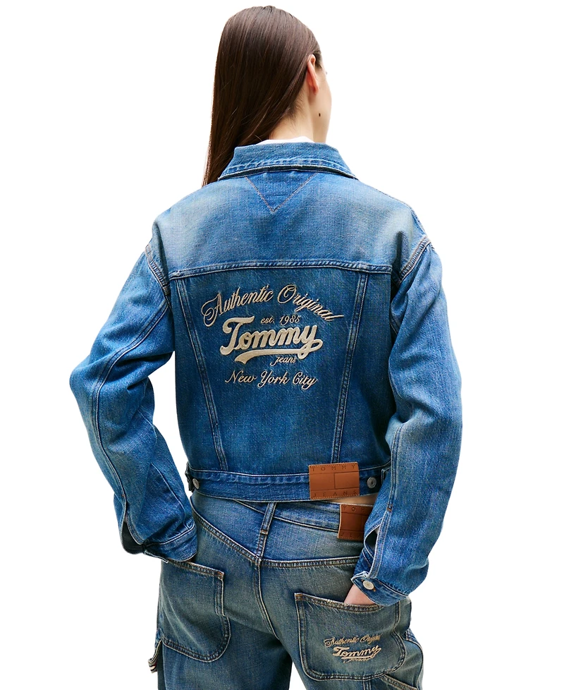 Tommy Jeans Women's Cotton Embroidered Denim Jacket