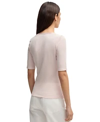 Boss by Hugo Boss Women's Ribbed Scoop-Neck T-Shirt