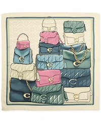 Coach Stacked Tabby Printed Silk Square Scarf