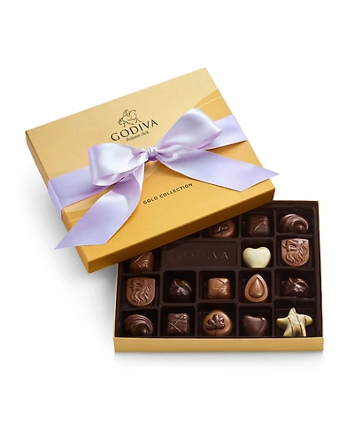 Godiva Assorted Milk Chocolate Gift Box with Orchid Ribbon