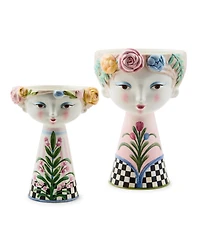Mackenzie-Childs Rosy Meadow Tall Lady Vase