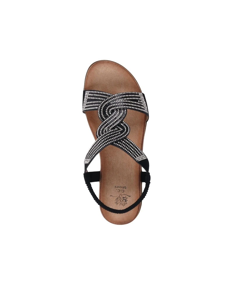 Gc Shoes Women's Viana Embellished Flat Sandals