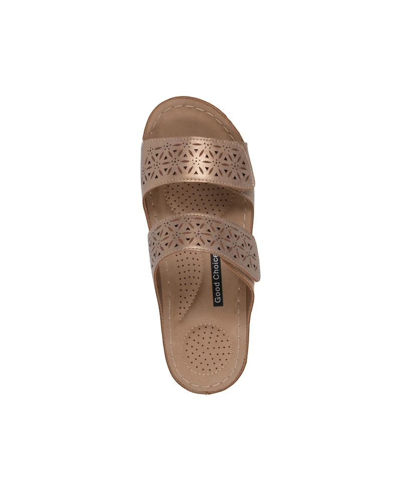 Gc Shoes Women's Verna Adjustable Double Strap Footbed Sandals