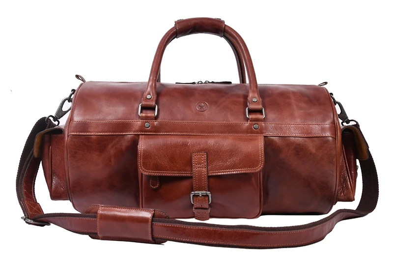 20 Inch Nexus Leather Canvas Duffle Bag