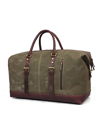 20 Inch Leather Canvas Duffle Bag