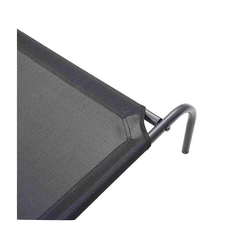 Elevated Dog Bed Black L Textilene
