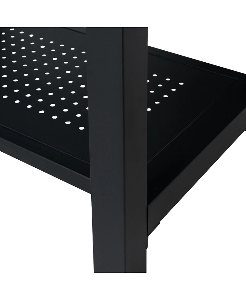 Casainc 32" Bathroom Vanity with White Ceramic Sink & Faucet,Freestanding Bathroom Cabinet with 2 Storage Doors and Open iron Shelf