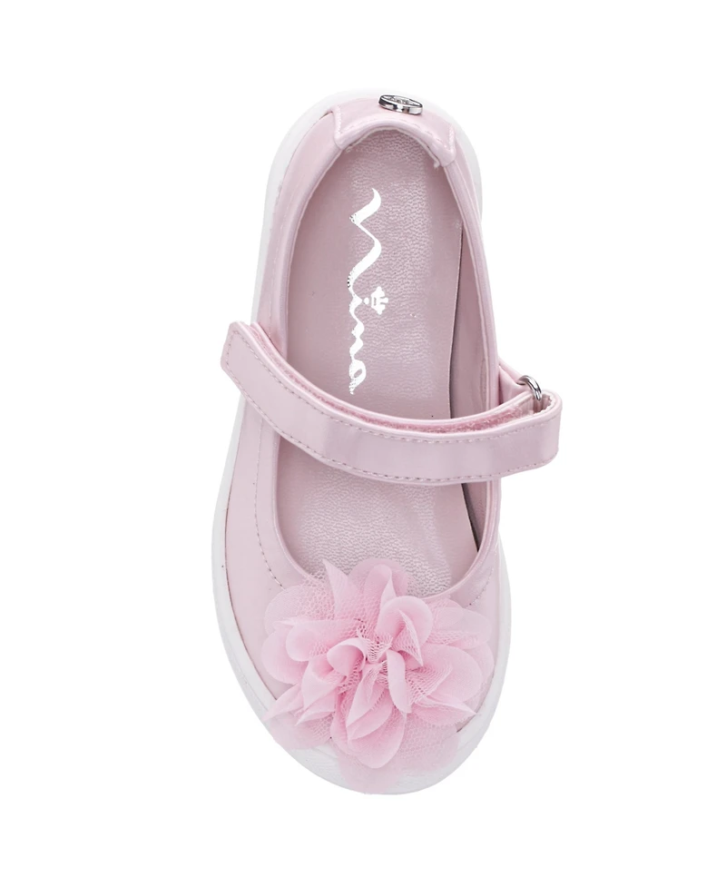 Nina Little Girls Natty Pearlized Round Toe Sneakers