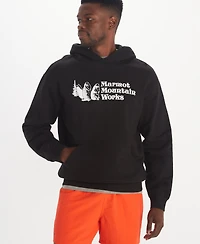 Marmot Men's Mmw Logo Fleece Pullover Hoodie Sweatshirt