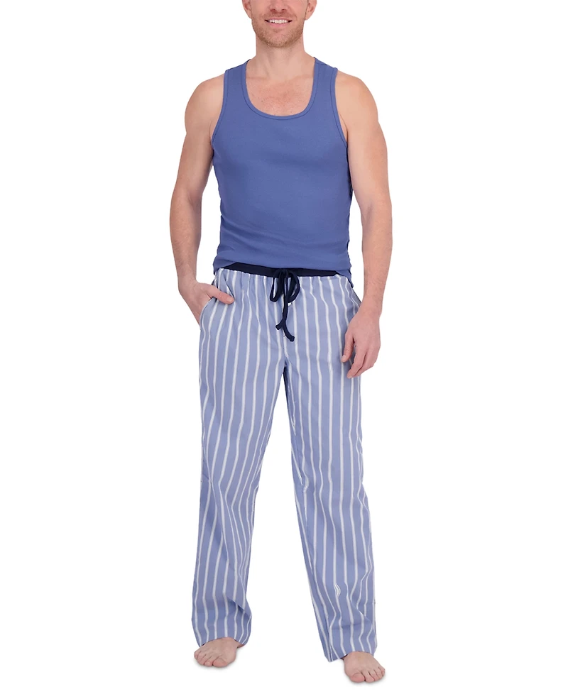 Hanes Platinum Men's Tank Tee & Stretch Woven Pant Sleep Set