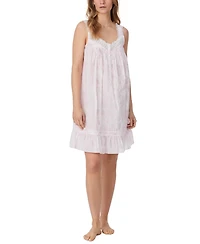 Eileen West Women's Cotton Sleeveless Short Chemise