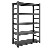 Storage Shelves 5 Tier Heavy Duty Metal Shelving Unit Adjustable Shelving Units and Storage Rack Kitchen Garage Shelf H72 W47.2 D23.6