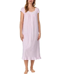 Eileen West Women's Cotton Cap-Sleeve Long Nightgown