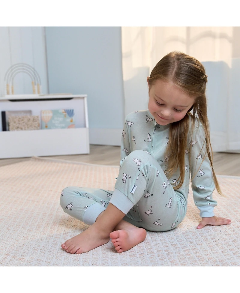 Gerber Toddler Girls Footless Pajamas with Reverse Zipper, 3-Pack