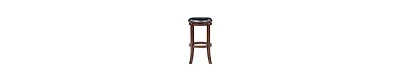Swivel Bar Stool – Nailhead Trim & Faux Leather Upholstery