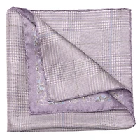 Elizabetta Men's Enzo - Double Sided Silk Pocket Square for Men