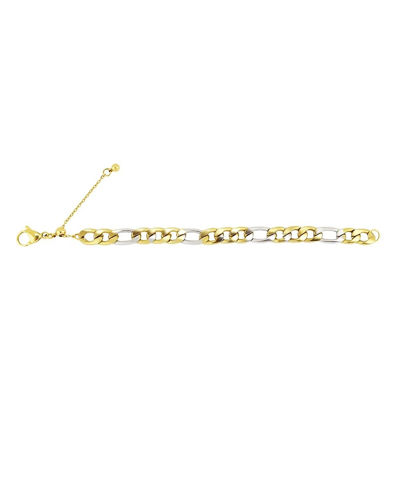Two-Tone Chain Bracelet in Stainless Steel