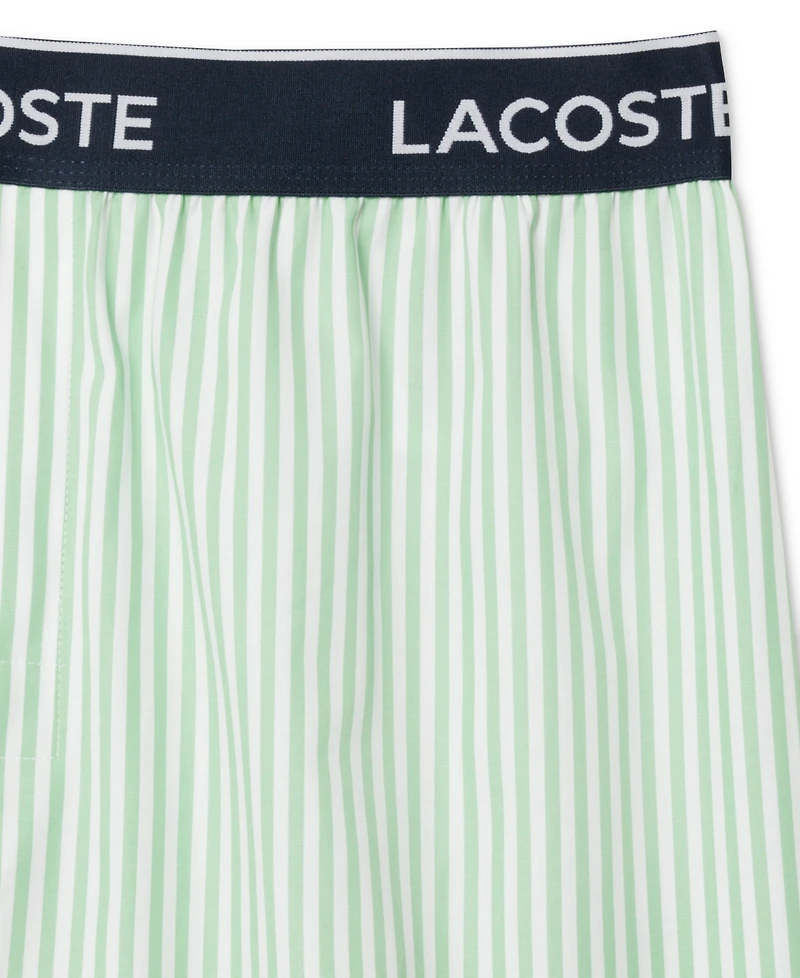 Lacoste Men's Loungewear Striped Pajama Shorts