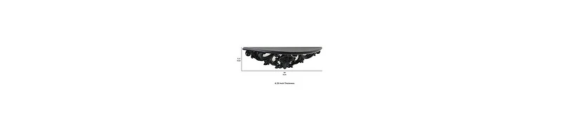Hand Carved Wooden Moonbay Wall Shelf Floral Design