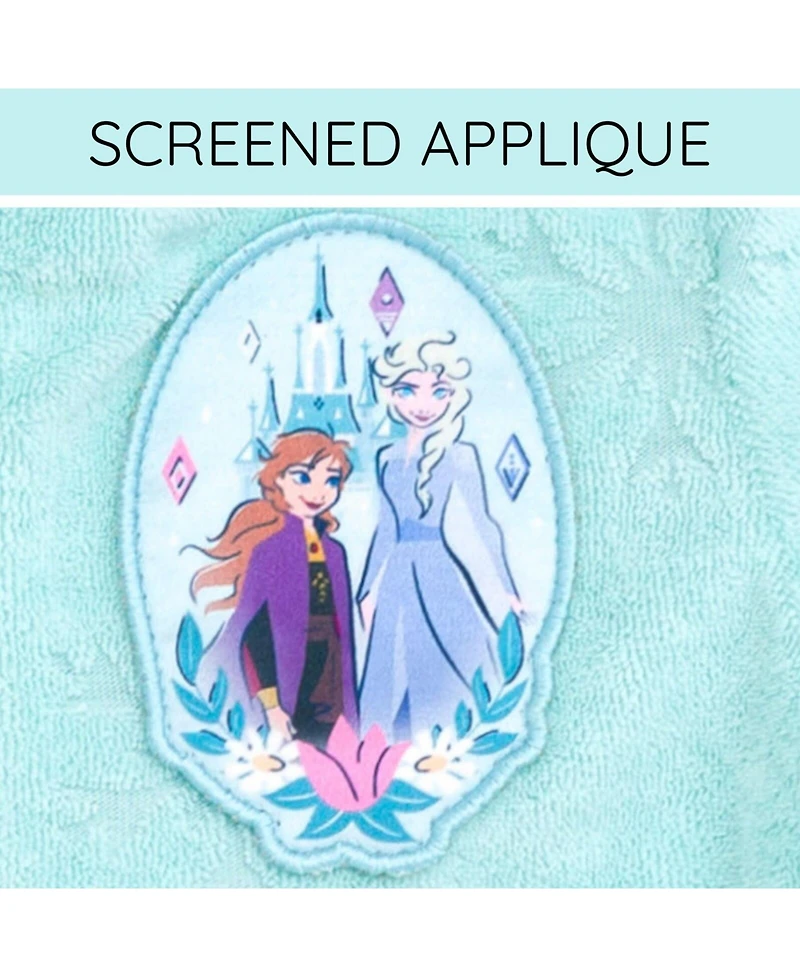 Frozen Girls Loop Terry Cloth Hooded Zip Up Swim Cover