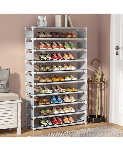 Tribesigns 10 Tiers Shoe Rack, Large Capacity Shoe Organizer, Shoe Shelf for 50 Pair, Large Shoe Rack