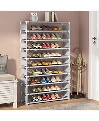 Tribesigns 10 Tiers Shoe Rack, Large Capacity Shoe Organizer, Shoe Shelf for 50 Pair, Large Shoe Rack