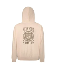 LevelWear Men's Cream New York Rangers Contact Stamp Pullover Hoodie