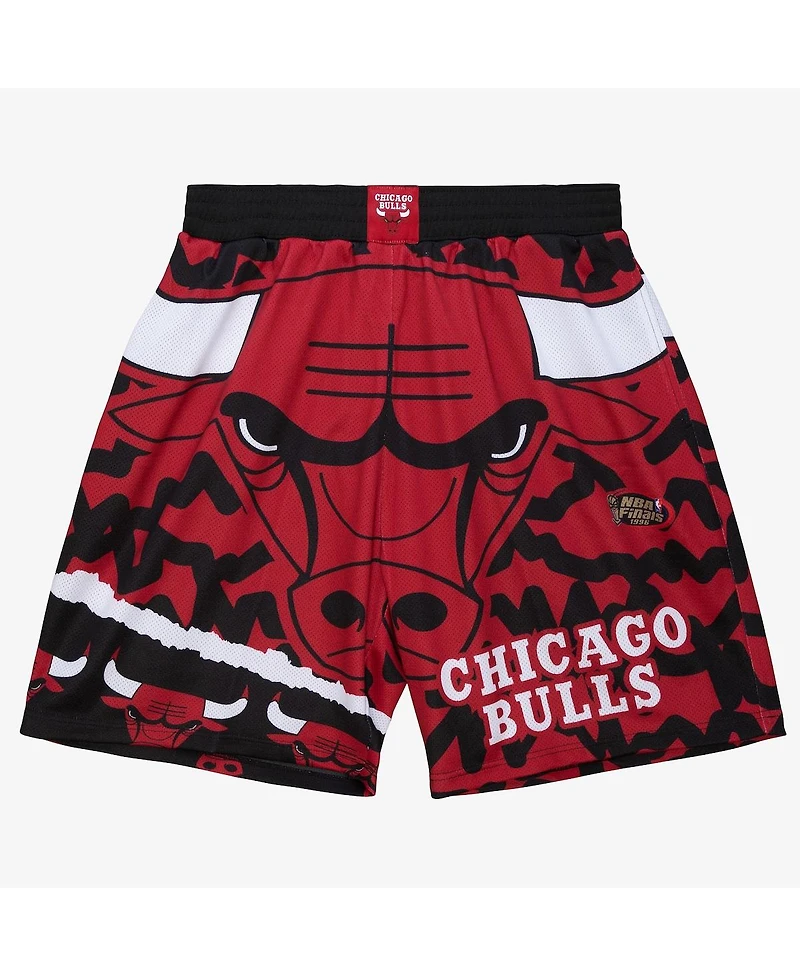 Mitchell & Ness Men's Black Chicago Bulls Jumbotron 2.0 Sublimated Shorts