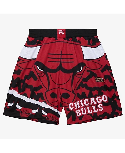 Mitchell & Ness Men's Black Chicago Bulls Jumbotron 2.0 Sublimated Shorts