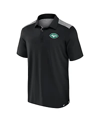 Fanatics Men's Black New York Jets Long Shot Polo Shirt