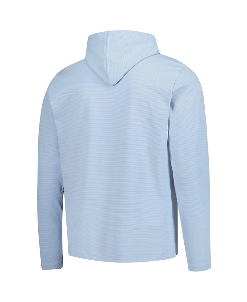 FootJoy Men's Light Blue The Players Ottoman Jacquard Pullover Hoodie