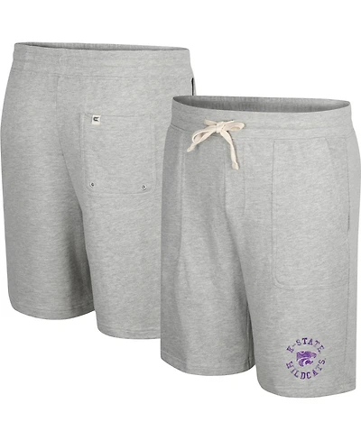 Colosseum Men's Heather Gray Kansas State Wildcats Love To Hear This Terry Shorts