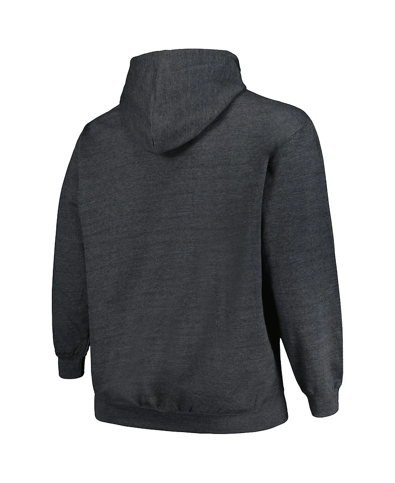 Profile Men's Heather Charcoal Colorado Avalanche Big Tall Arch Over Logo Pullover Hoodie