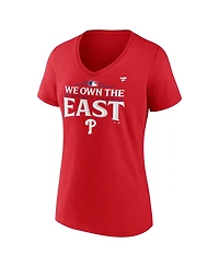 Fanatics Women's Red Philadelphia Phillies 2024 Nl East Division Champions Plus Size Locker Room T-Shirt