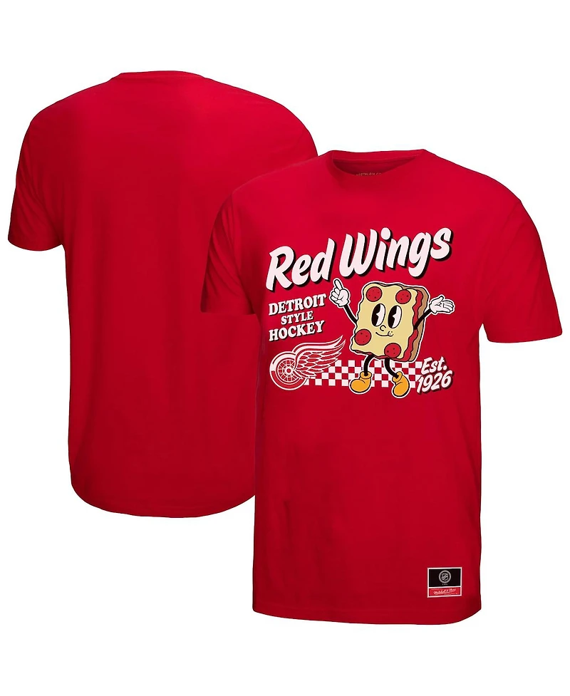 Mitchell & Ness Men's Red Detroit Wings Local Food T-Shirt