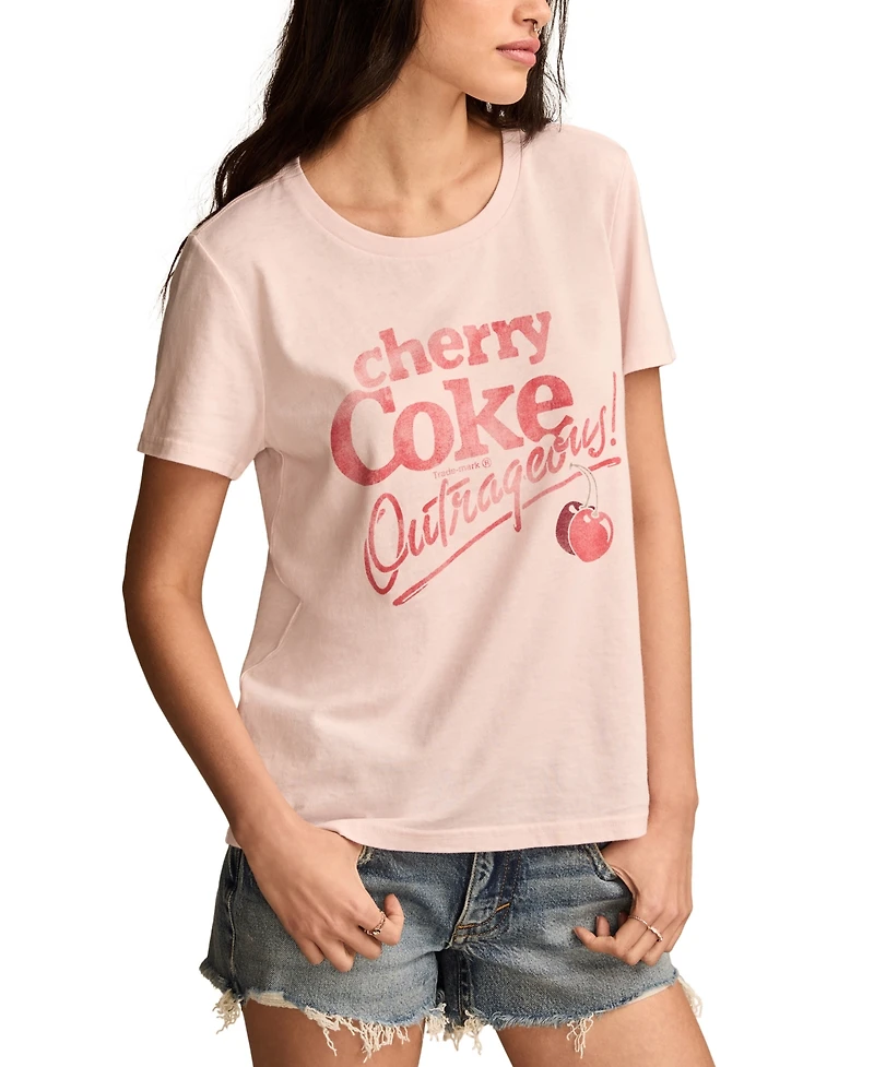 Lucky Brand Women's Cherry Coke Classic Crewneck T-Shirt