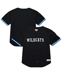 Mitchell & Ness Men's Black Kentucky Wildcats On The Clock Full-Button Fashion Jersey
