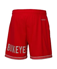 Mitchell & Ness Men's Scarlet Ohio State Buckeyes Team Origins Mesh Shorts