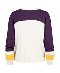 '47 Brand Women's Cream Los Angeles Lakers Curve Raglan Long Sleeve T-Shirt