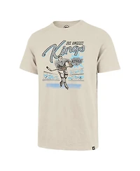 '47 Brand Men's Natural Los Angeles Kings Hockey Player Golden Age Scrum T-Shirt