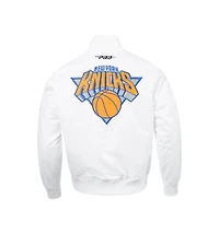 Pro Standard Men's White New York Knicks 2024/25 City Edition Chenille Satin Full-Snap Jacket