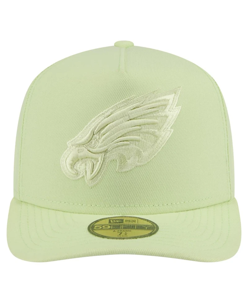 New Era Men's Green Philadelphia Eagles Color Pack A-Frame 59FIFTY Fitted Hat