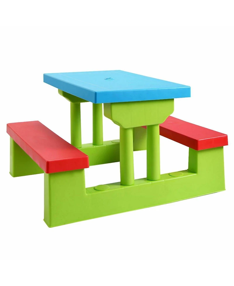 Kids Picnic Folding Table and Bench with Umbrella