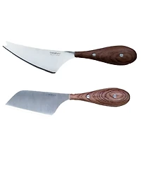 BergHOFF Aaron Probyn 3-Piece Cheese Knives and Round Bamboo Cutting Board Set
