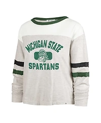 '47 Brand Women's Oatmeal Michigan State Spartans Vault All Class Lena Long Sleeve T-Shirt