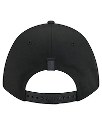 New Era Men's Black Boston Bruins Game Day Stealth Flag 9FORTY A-Frame Adjustable Hat