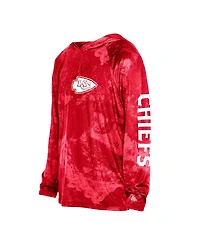 New Era Men's Red Kansas City Chiefs Realtree Xtreme Camo Raglan Long Sleeve Hooded Top